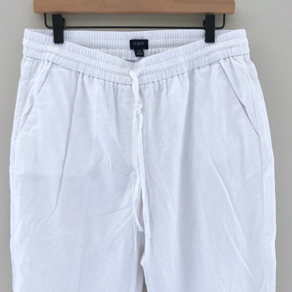 J.Crew Factory Linen-Cotton Blend Drawstring Pant - Picture 2 of 5